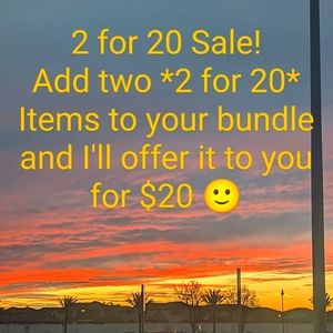 2 for $20 sale